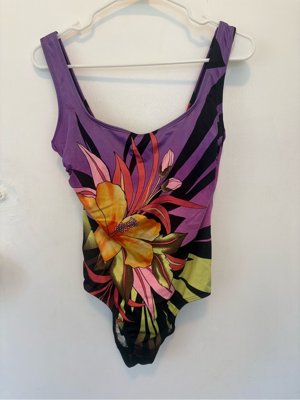 Longitude Purple and Pink Floral One-Piece Swimsuit